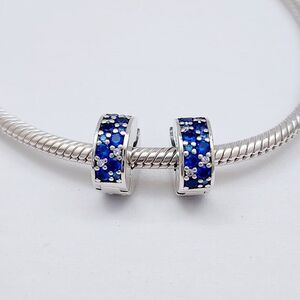 Pandora Pave Blue Clip Charms